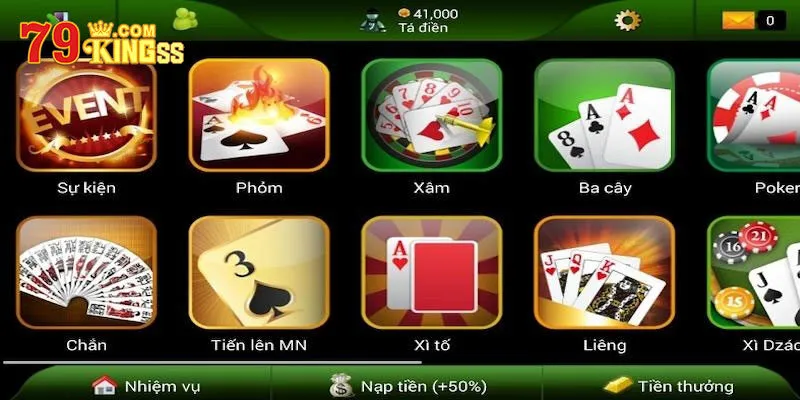 Tổng hợp các sảnh game bài hấp dẫn tại 79king